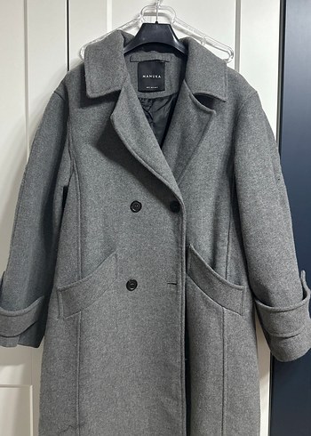 Gri Uzun Kadın Kaban Manuka - Görsel 2