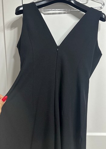 Siyah Drapeli Uzun Abiye Elbise - Görsel 5