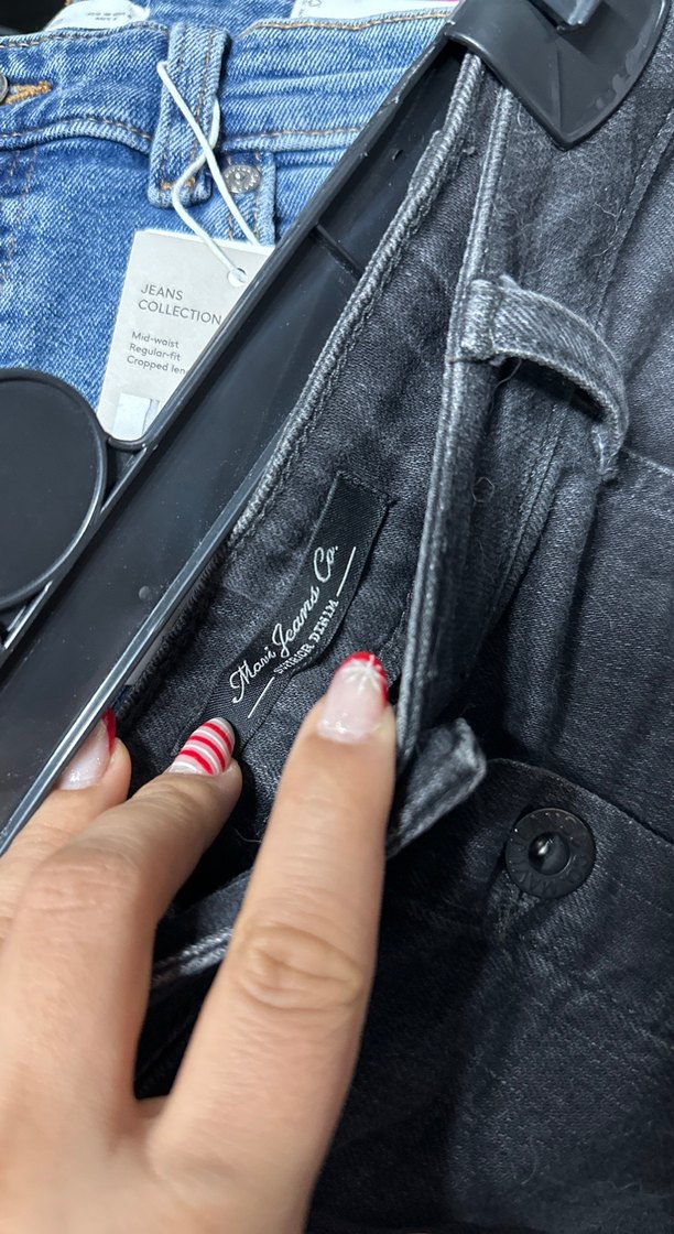 Düğmeli Siyah Denim Mini Etek - Görsel 4