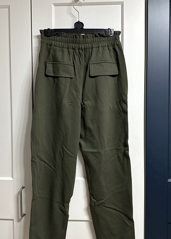 Kadın Haki Midi Rahat Kesim Pantolon - Görsel 2