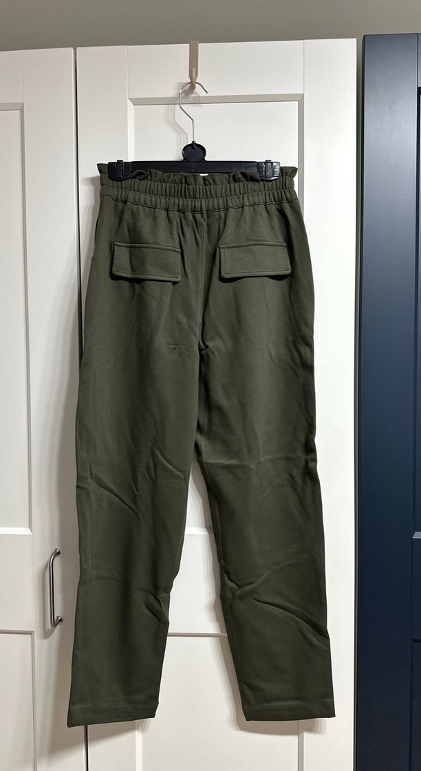 Kadın Haki Midi Rahat Kesim Pantolon - Görsel 2