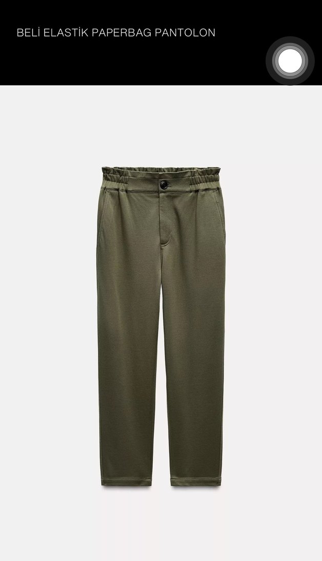 Kadın Haki Midi Rahat Kesim Pantolon - Görsel 5