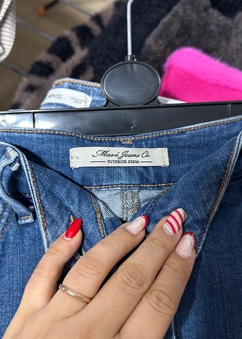 Düğmeli Mavi Denim Mini Etek - Görsel 3