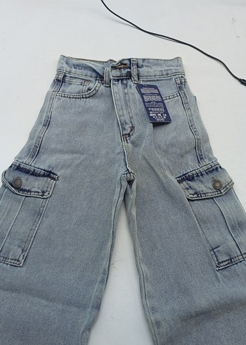 Zara Gri Bol Kesim Kadın Kot Pantolon