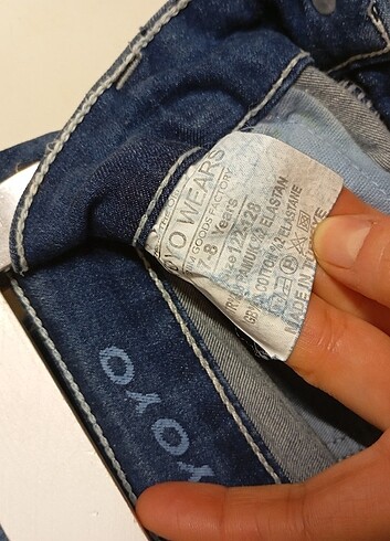 7 Yaş Beden lacivert Renk Çocuk kot pantolon Jean yoyo Kids