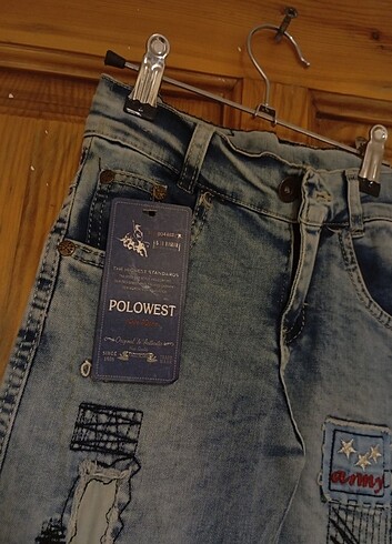 6 Yaş Beden Polo West çocuk Jean pantolon mavi