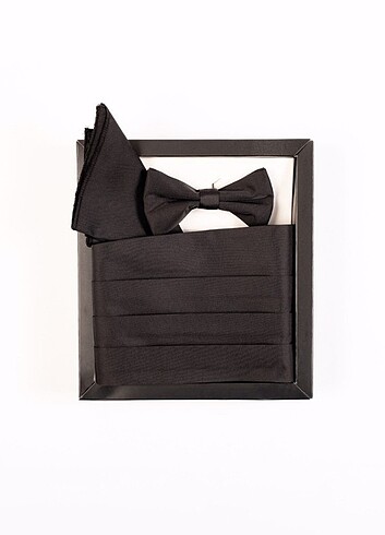 Karaca Erkek Papyon Kuşak Mendil Set Beyaz - Görsel 3