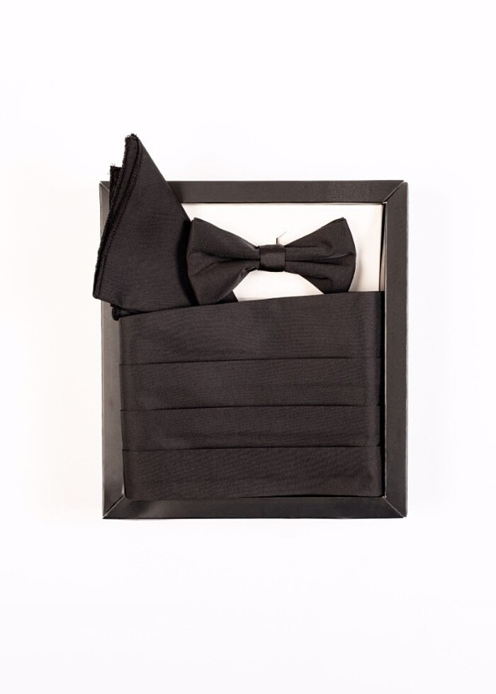 Karaca Erkek Papyon Kuşak Mendil Set Beyaz - Görsel 3