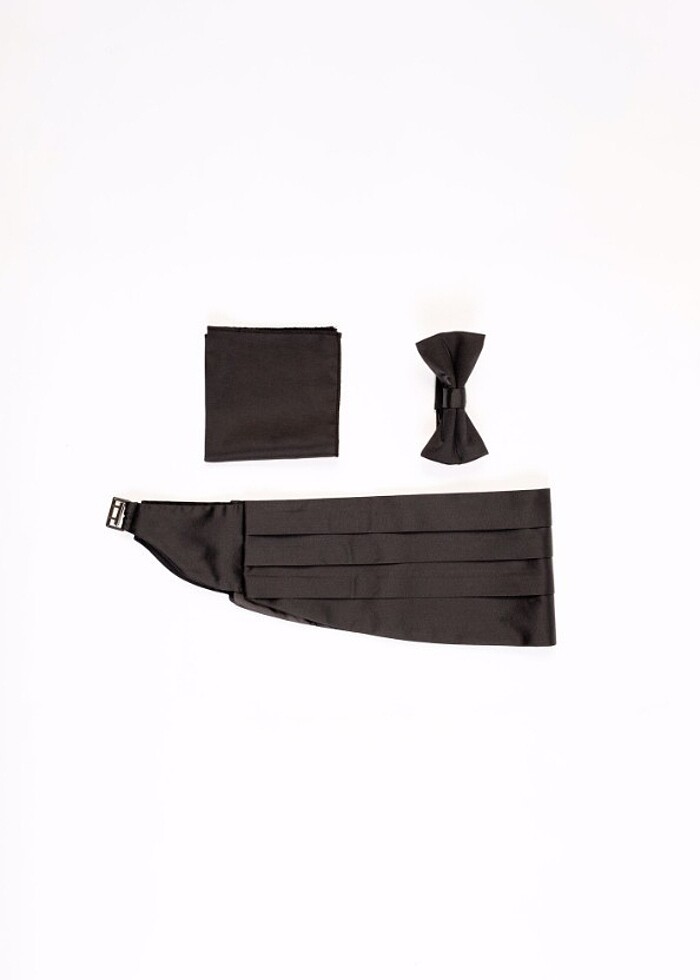 Karaca Erkek Papyon Kuşak Mendil Set Beyaz - Görsel 4