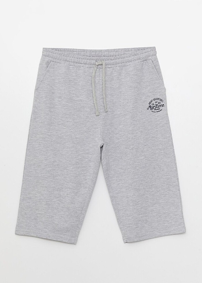 Gri Standart Kalıp Erkek Pijama Alt Şort - Görsel 2