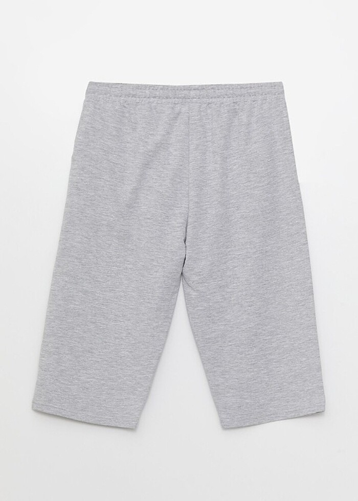 Gri Standart Kalıp Erkek Pijama Alt Şort - Görsel 3