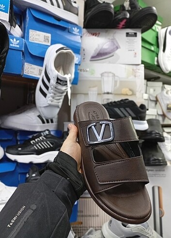 Valentino garavani erkek terlik kahverengi  - Görsel 2