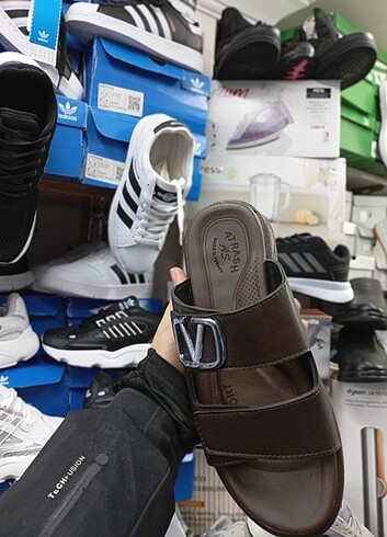 Valentino erkek terlik kahverengi - Görsel 3