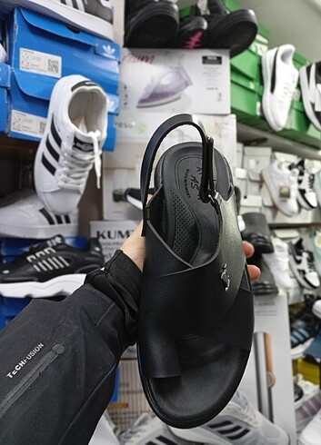 Louis Vuitton deri sandalet erkek siyah - Görsel 5