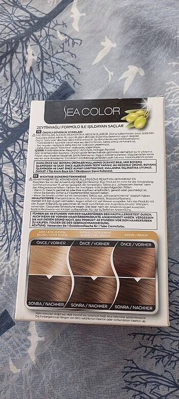 Sea color saç boyası 2 tüp koyu kumral 6.0  - Görsel 4