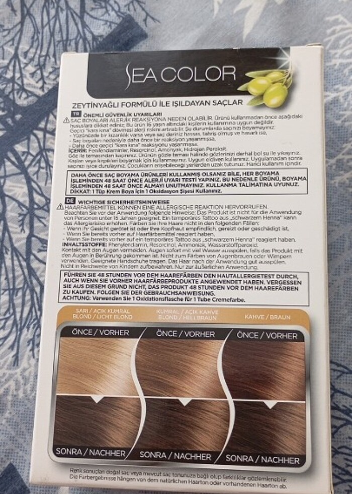 Sea color saç boyası 2 tüp koyu kumral 6.0  - Görsel 4