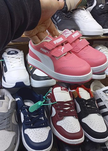 Kız Çocuk Pembe Puma Spor Ayakkabı - Görsel 4