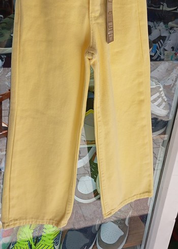 Zara Sarı Kemerli Kadın Kumaş Pantolon