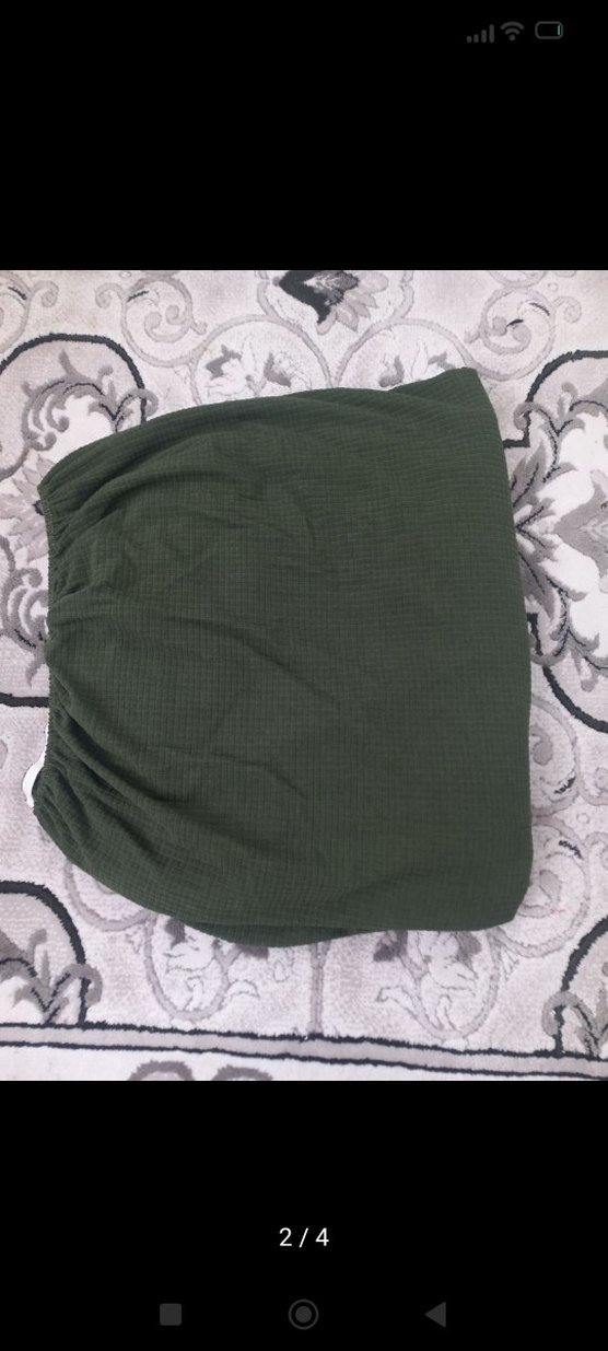 Düz Yeşil koltuk takımı Örtüsü - Görsel 2