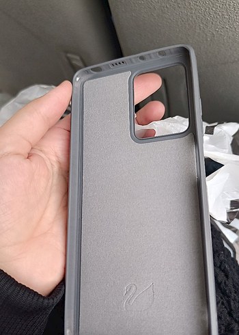 Gri Payetli İnci Detaylı Telefon Kılıfı - Görsel 2