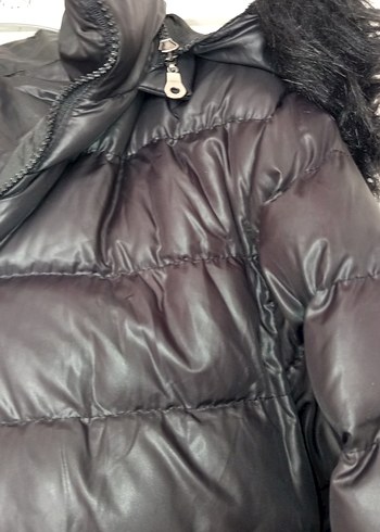 Kürk Detaylı Uzun Kadın Kışlık Mont - Görsel 5