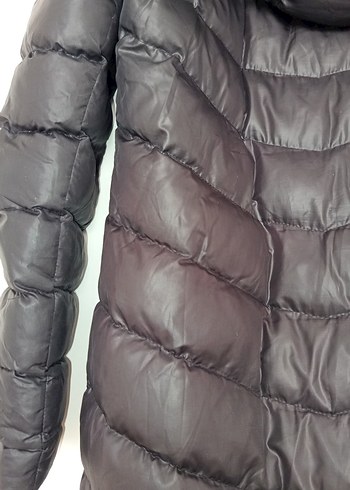 Kürk Detaylı Uzun Kadın Kışlık Mont - Görsel 7