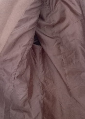 Kahverengi Kadın Süet Uzun Kürklü Kaban - Görsel 11