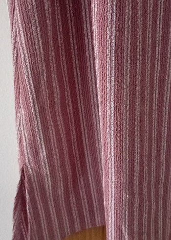 Düğmeli Uzun Kollu Pembe Kadın Gömlek - Görsel 4