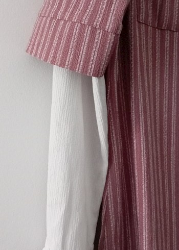 Düğmeli Uzun Kollu Pembe Kadın Gömlek - Görsel 2