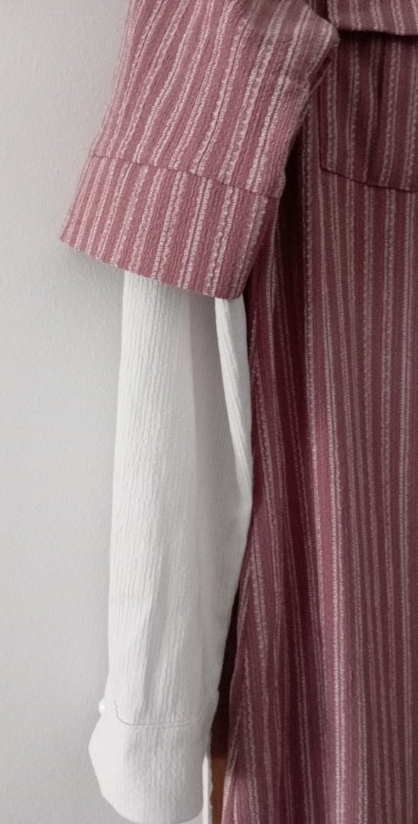 Düğmeli Uzun Kollu Pembe Kadın Gömlek - Görsel 2