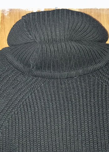 Siyah Boğazlı Örgü Kadın Kazak - Görsel 5