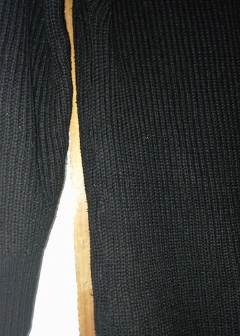 Siyah Boğazlı Örgü Kadın Kazak - Görsel 3