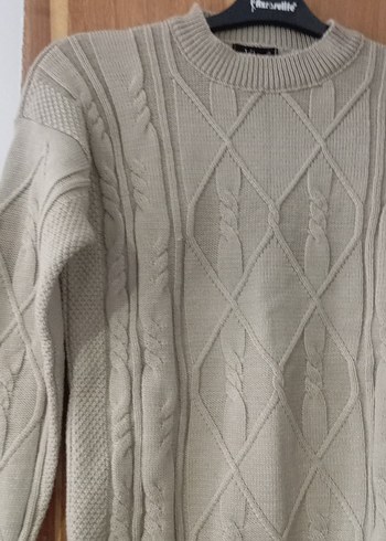 Bej Örgü Kadın Kazak - Görsel 3