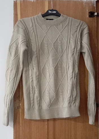 Bej Örgü Kadın Kazak - Görsel 5