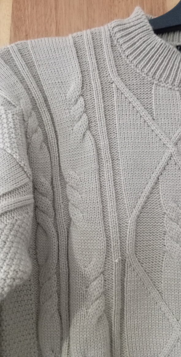 Bej Örgü Kadın Kazak - Görsel 4