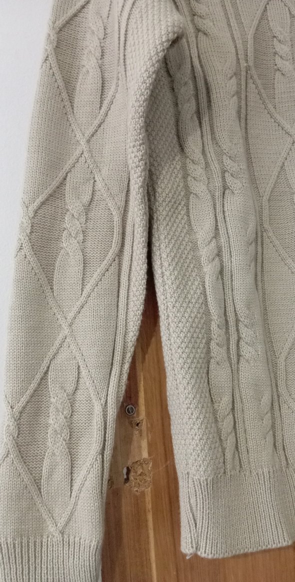 Bej Örgü Kadın Kazak - Görsel 2