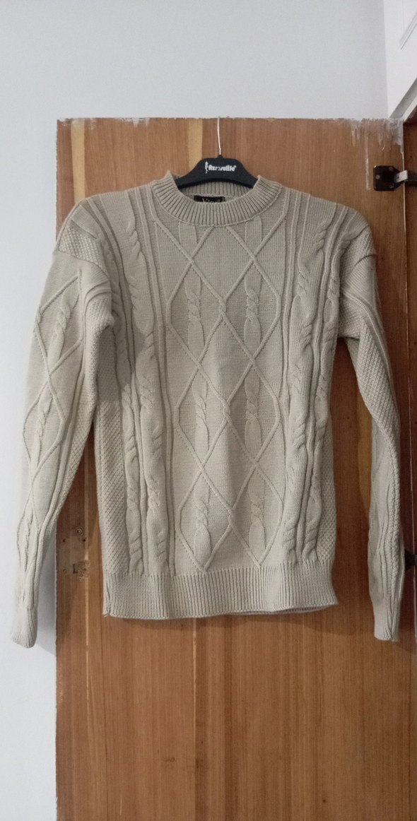 Bej Örgü Kadın Kazak - Görsel 5