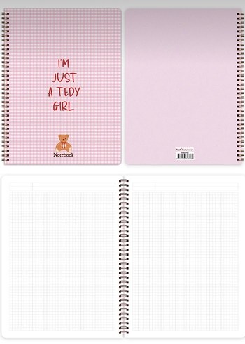 Matt notebook 3 adet a4 kareli defter - Görsel 6