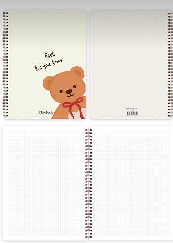 Matt notebook 3 adet a4 kareli defter - Görsel 5