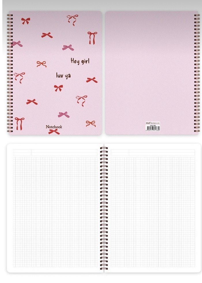 Matt notebook 3 adet a4 kareli defter - Görsel 4