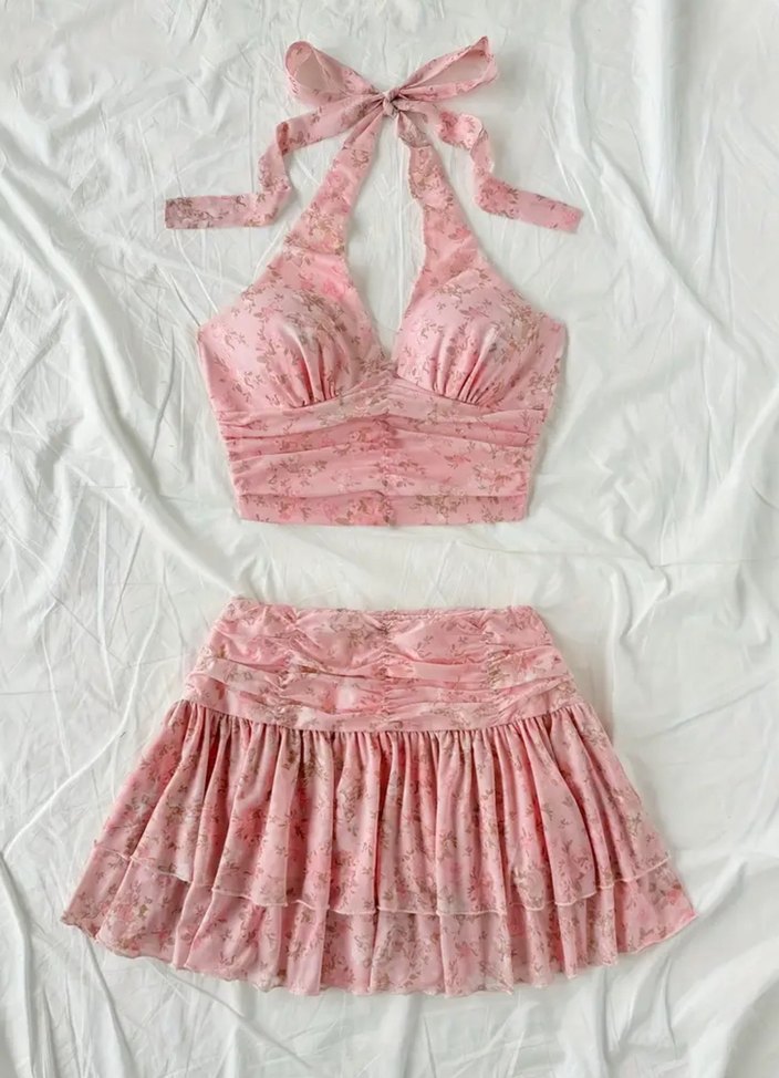 Pembe kadın ikili takım - Görsel 3