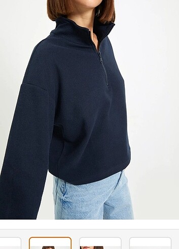 Lacivert sweatshirt 