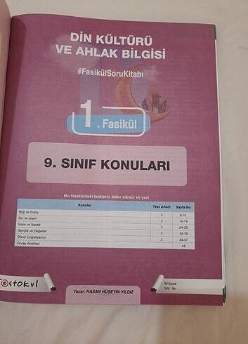  Beden ÖSYM TARZI DİN FULLEME FASİKÜL TEST KİTABI