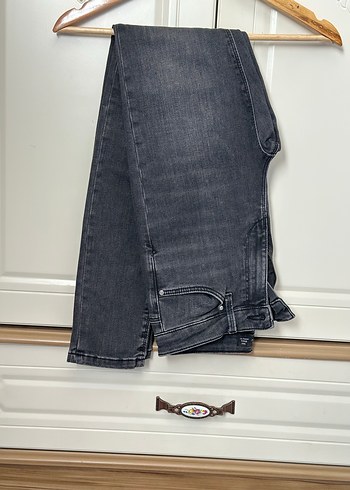 Gri Midi Kadın Denim Kot Pantolon