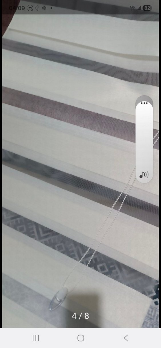 Beyaz Çizgili Zebra Perde - Görsel 2