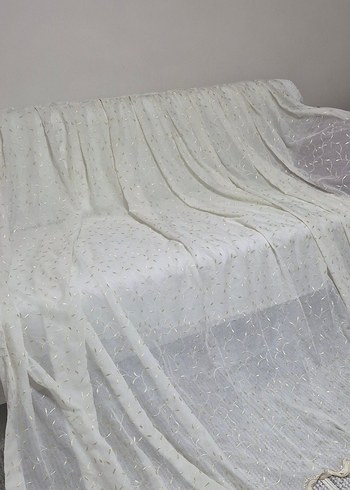 İşlemeli Parlak Tül Perde - Görsel 10