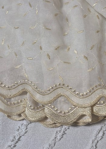 İşlemeli Parlak Tül Perde - Görsel 2