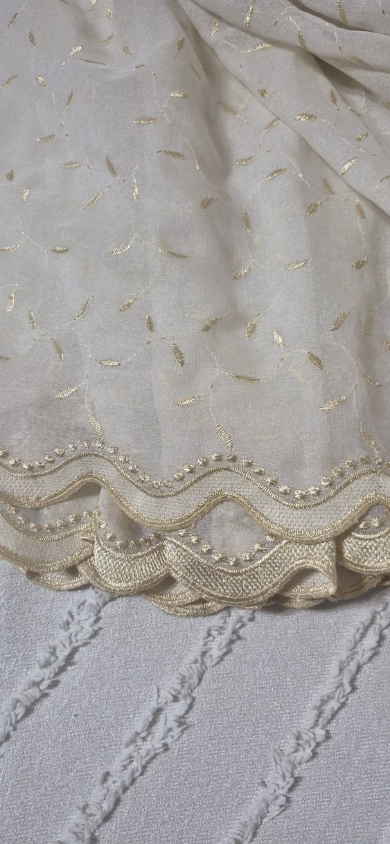 İşlemeli Parlak Tül Perde - Görsel 2