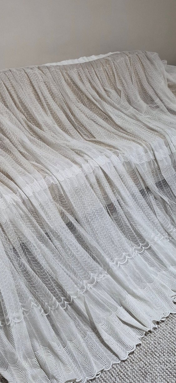 Bohem Tarzda Beyaz Dantel Perde - Görsel 4