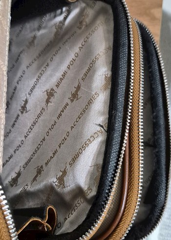 Bej Deri Kadın Çanta, Kemer Detaylı - Görsel 8